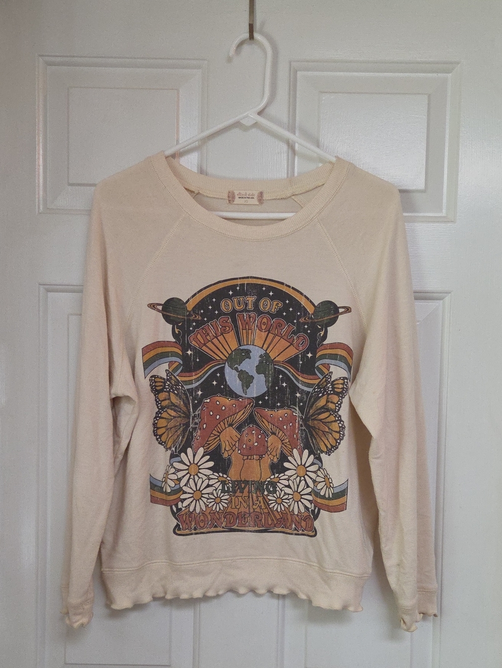 Altar'd State Cream Crewneck Sweatshirt BOHO XS